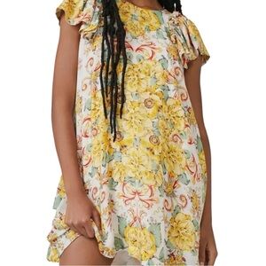 Free People Yara Printed Floral Mini NWOT SZ L MSRP $138
